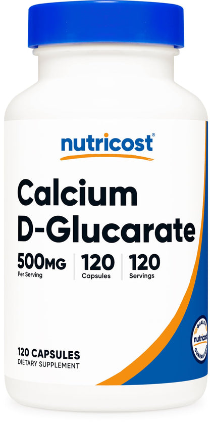 Nutricost Calcium D-Glucarate 500mg boîte de 120 gélules végétariennes