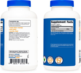 Nutricost Capsules d'Inositol sur un fond blanc, présentation du produit