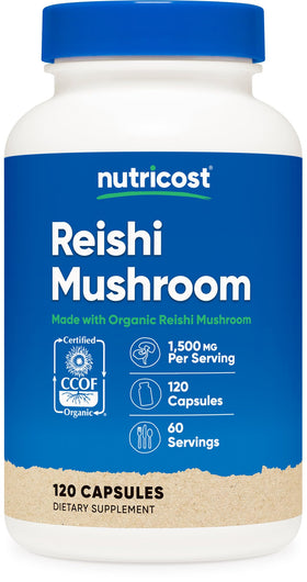Nutricost capsules de champignon Reishi 1500mg vue de face