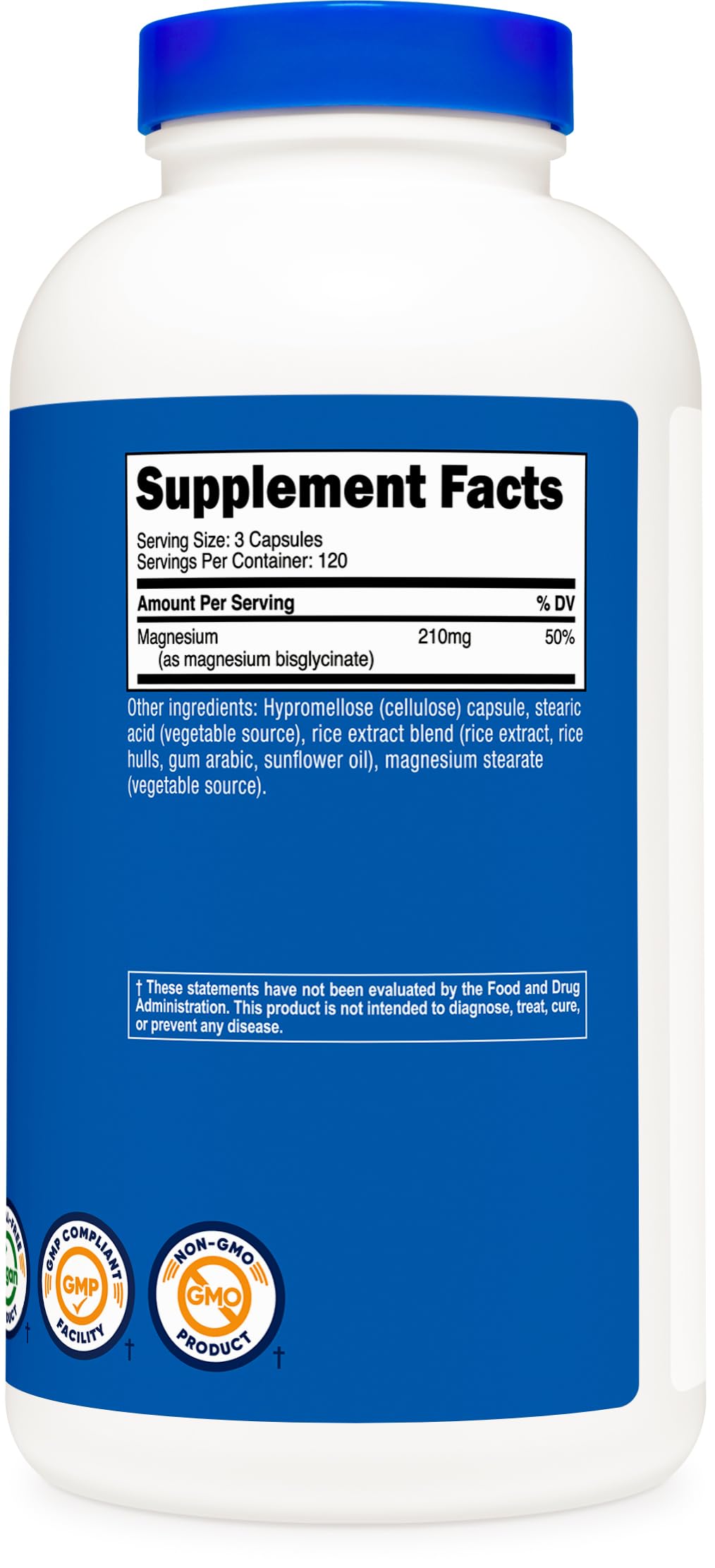 Nutricost Capsules de Glycinate de Magnésium 360 capsules avec dosage