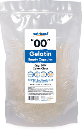 Nutricost Capsules Vides Taille 00 paquet de 500 capsules