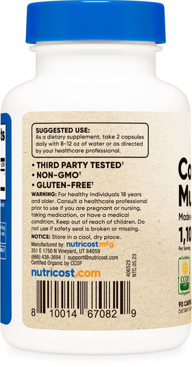 Nutricost Champignon Cordyceps vue de côté