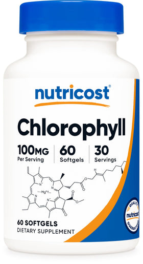 Nutricost Chlorophyll 100mg gélules molles en flacon