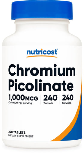 Nutricost Chrome comprimés 1000mcg vue de face
