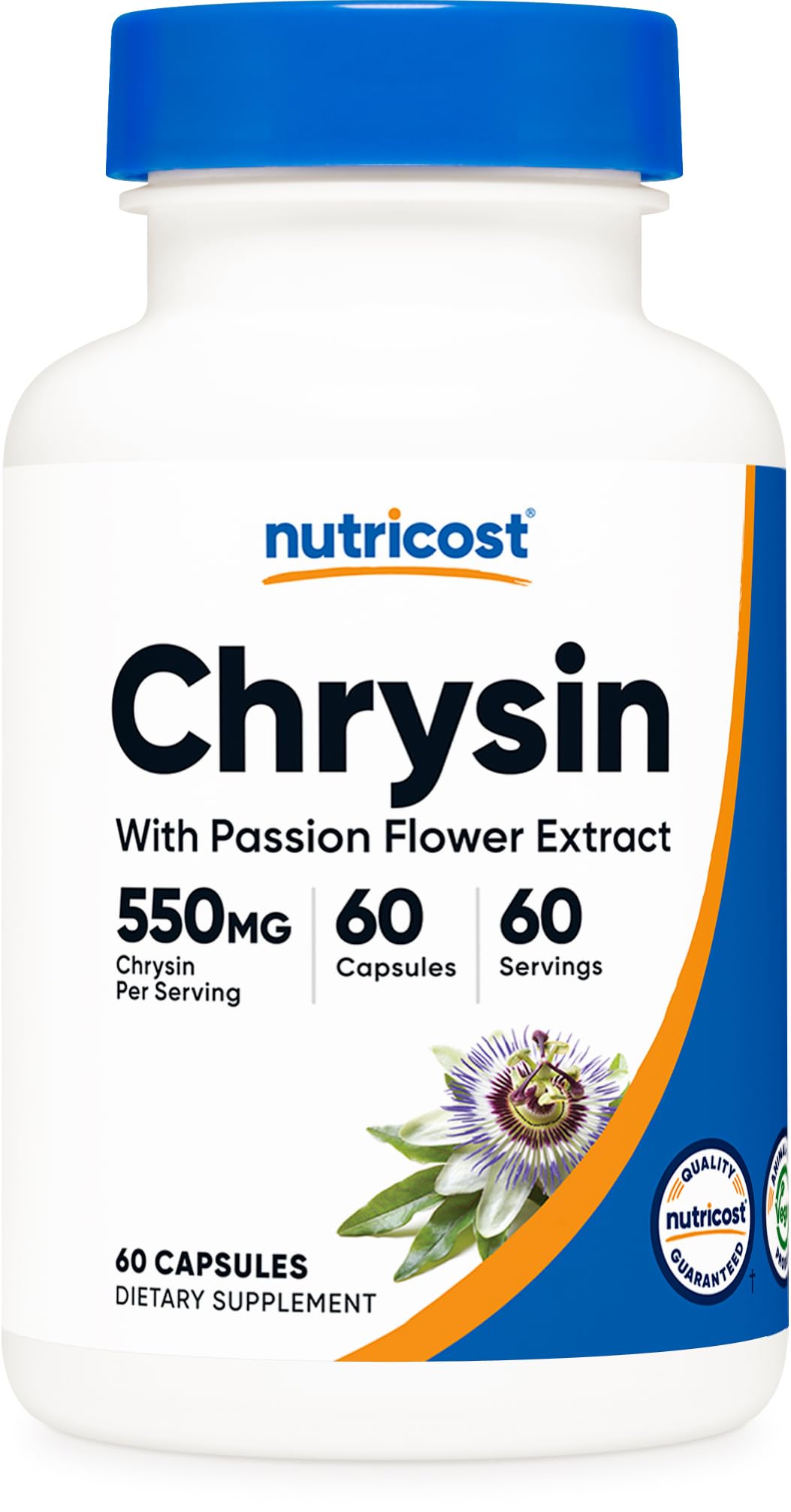 Nutricost Chrysin 550mg 60 capsules flacon avant