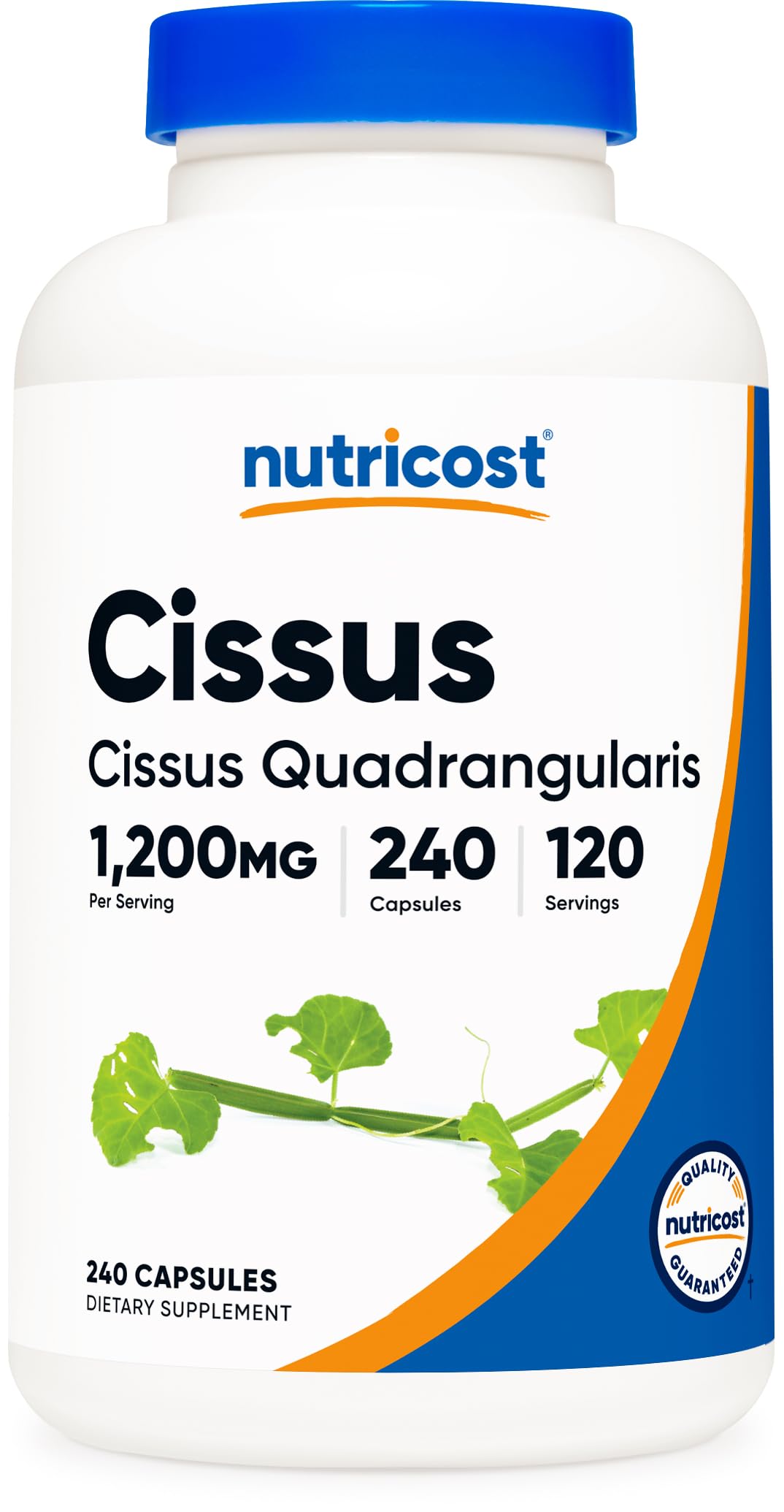 Nutricost Cissus Quadrangularis bouteille de 240 capsules vue de face