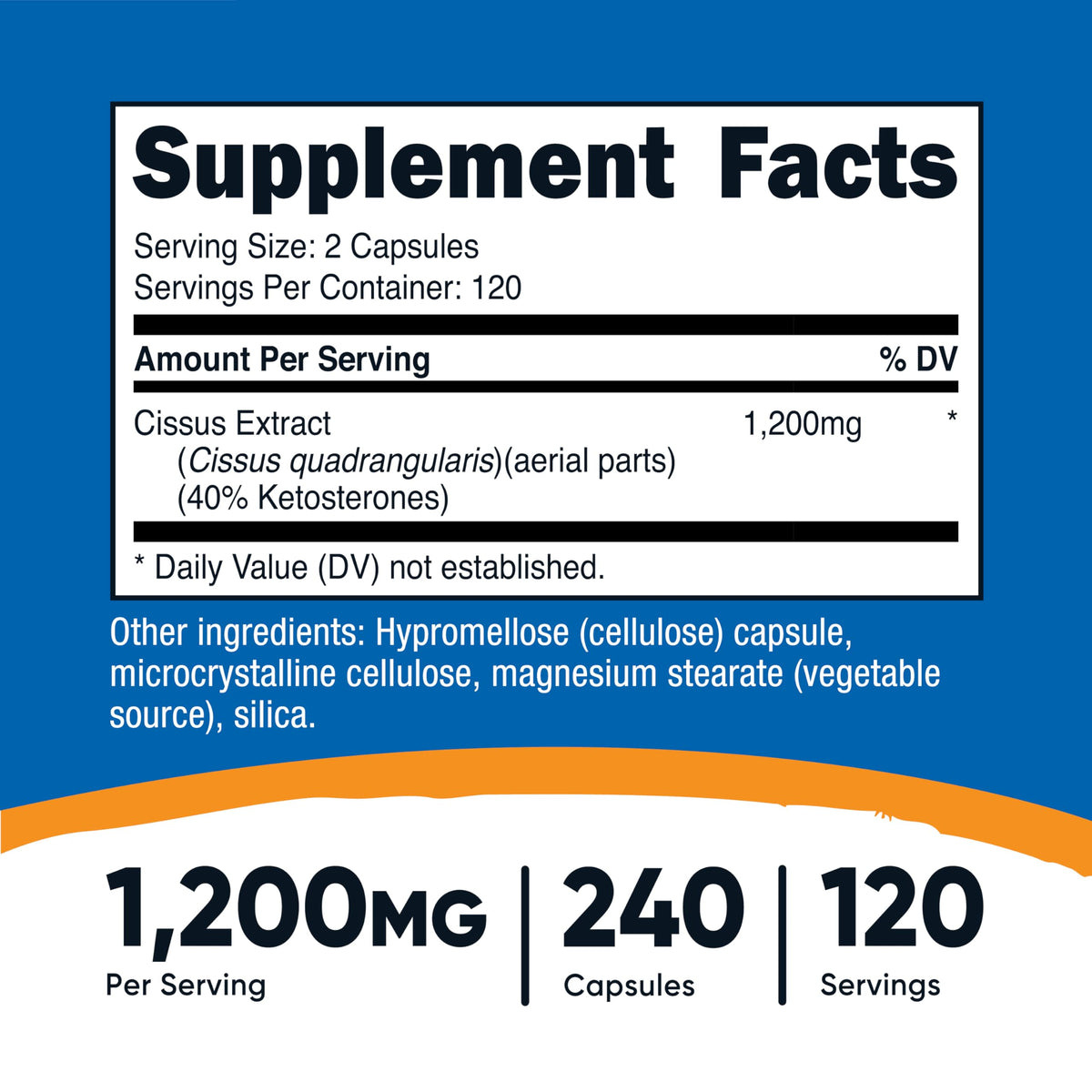Nutricost Cissus Quadrangularis capsules végétales