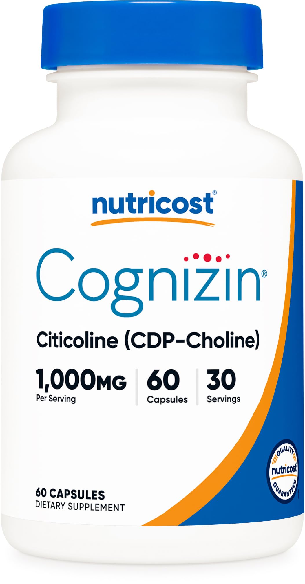 Nutricost Citicoline 1000mg gélules vegan vue de face