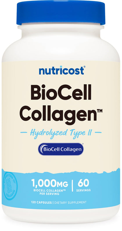 Nutricost Collagène BioCell 120 capsules vue de face