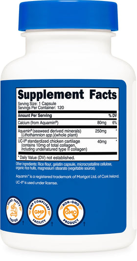 Nutricost Collagène UC-II 40mg, capsules sur une table