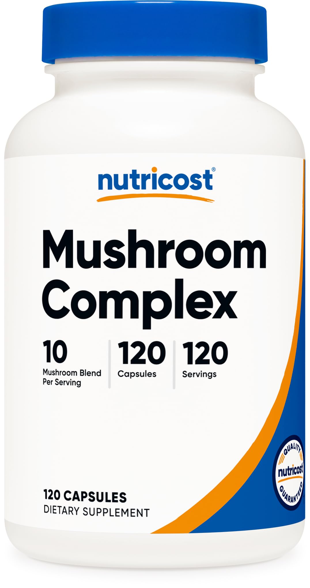 Nutricost Complexe de Champignons 120 capsules, vue de face