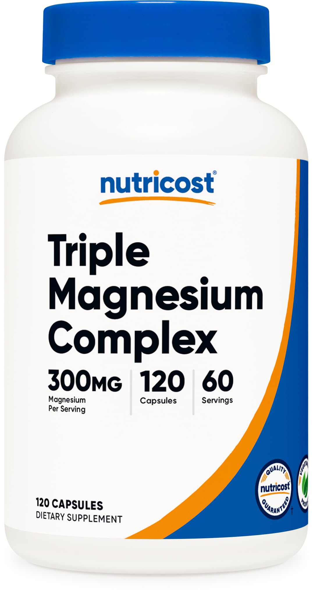 Nutricost Complexe de Magnésium Triple 300mg capsules vue de face