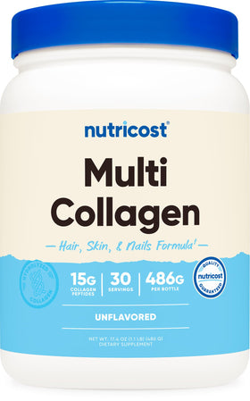 Nutricost Complexe de Protéines Multi-Collagène 590g vue avant