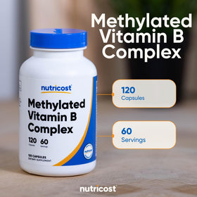 Nutricost Complexe de Vitamines B Methylé, étiquette et informations nutritionnelles