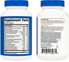 Nutricost Complexe de Vitamines B Methylé, présentation des ingrédients