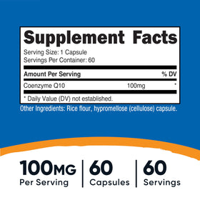 Nutricost CoQ10 100mg capsule végétarienne vue de près