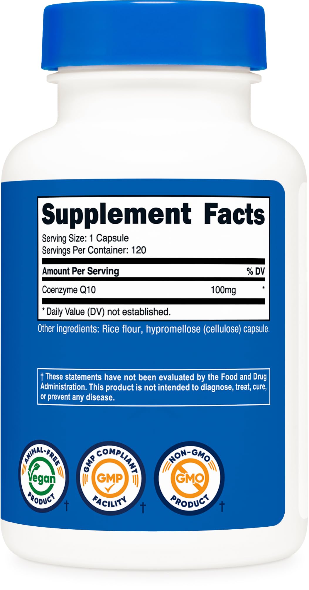 Nutricost CoQ10 100mg gélules ouvertes sur une surface