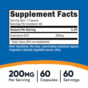 Nutricost CoQ10 200mg gélule végétarienne vue de près