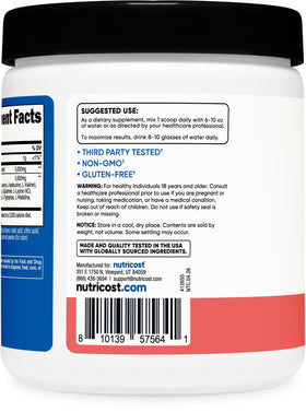 Nutricost Créatine + Aminos Arôme Pastèque en poudre dans un verre d'eau