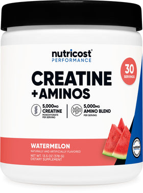 Nutricost Créatine + Aminos Arôme Pastèque packaging avant