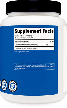 Nutricost Créatine Monohydrate 1 KG en situation d'utilisation