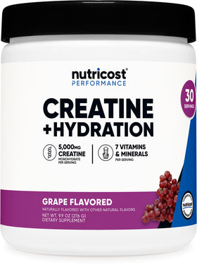 Nutricost Créatine Monohydrate 30 portions saveur raisin avant