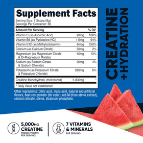 Nutricost Créatine Monohydrate 5000mg emballage et dimensions