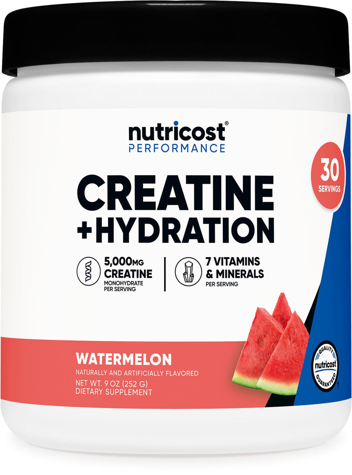 Nutricost Créatine Monohydrate 5000mg saveur pastèque vue avant