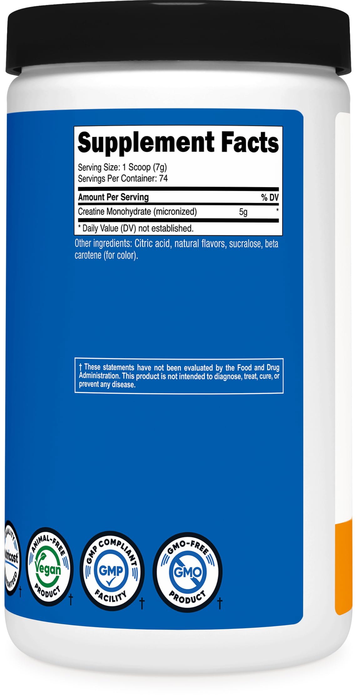 Nutricost Créatine Monohydrate 500g, en préparation d'un shake.