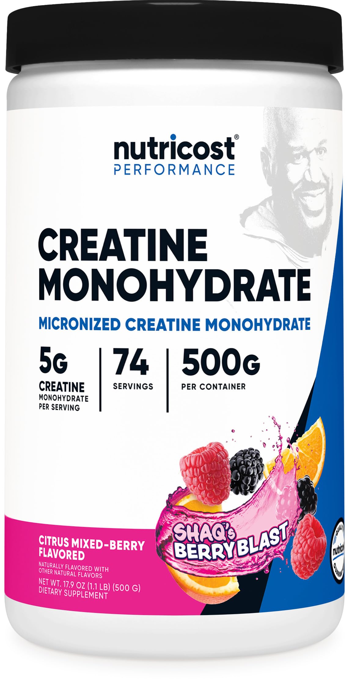 Nutricost créatine monohydrate 500g pot avec couvercle