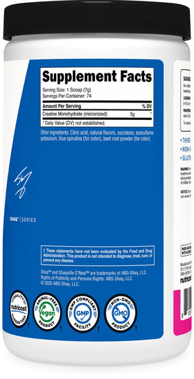 Nutricost créatine monohydrate 500g sur un fond de sport