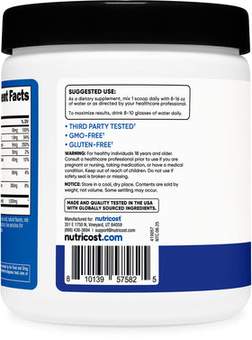 Nutricost Créatine Monohydrate arrière du pot