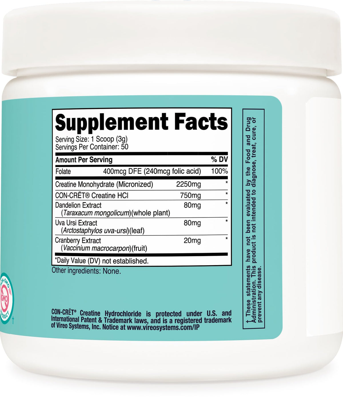 Nutricost créatine monohydrate avec des fruits frais