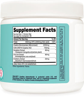 Nutricost créatine monohydrate avec des fruits frais