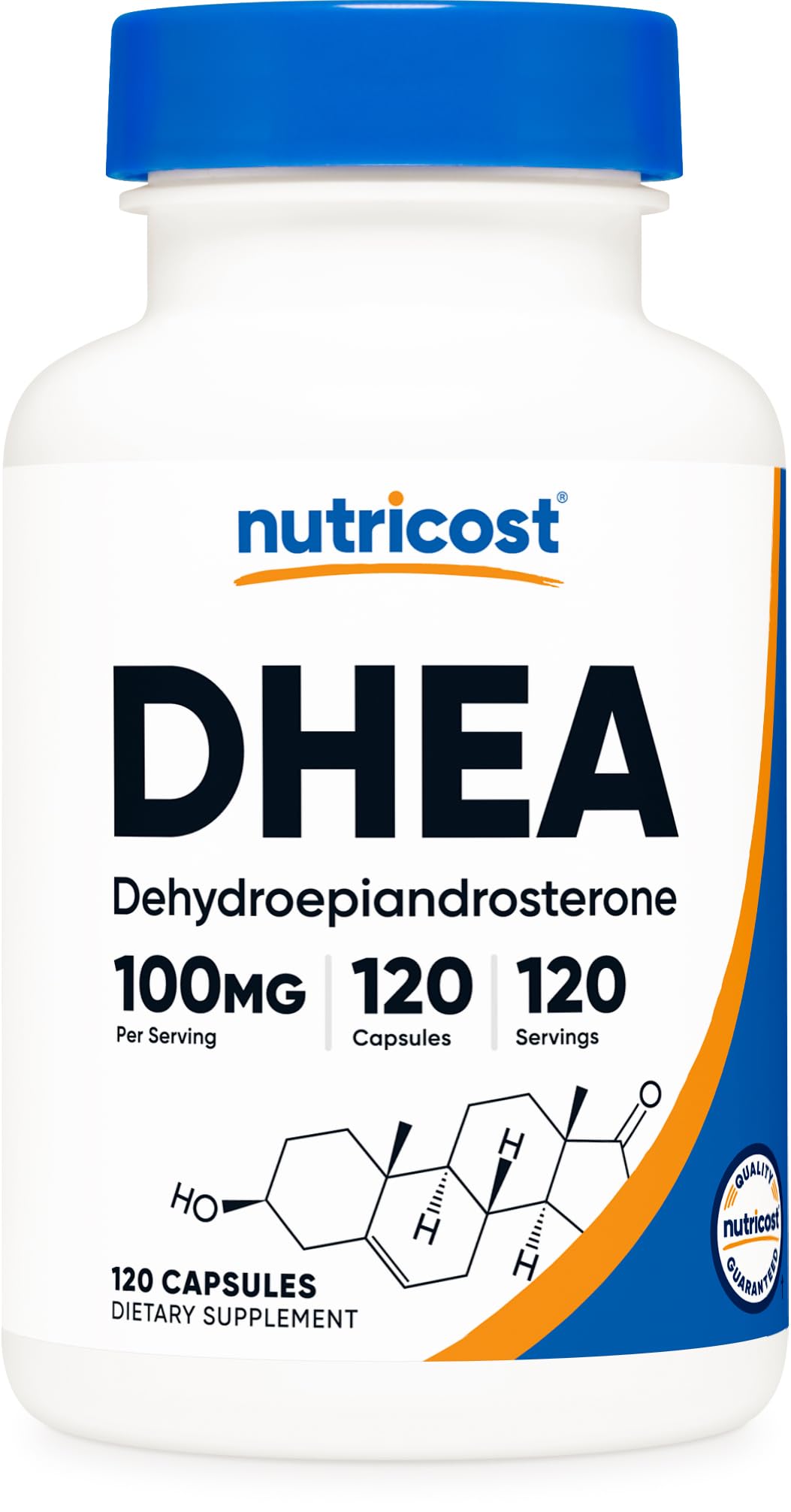 Nutricost DHEA 100mg 120 capsules vue de face
