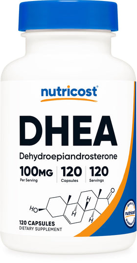 Nutricost DHEA 100mg 120 capsules vue de face