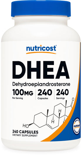 Nutricost DHEA 100mg 240 Capsules vue avant
