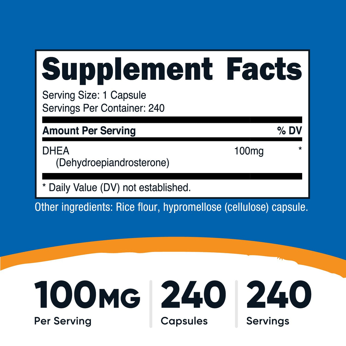 Nutricost DHEA 100mg capsule ouverte