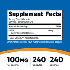 Nutricost DHEA 100mg capsule ouverte