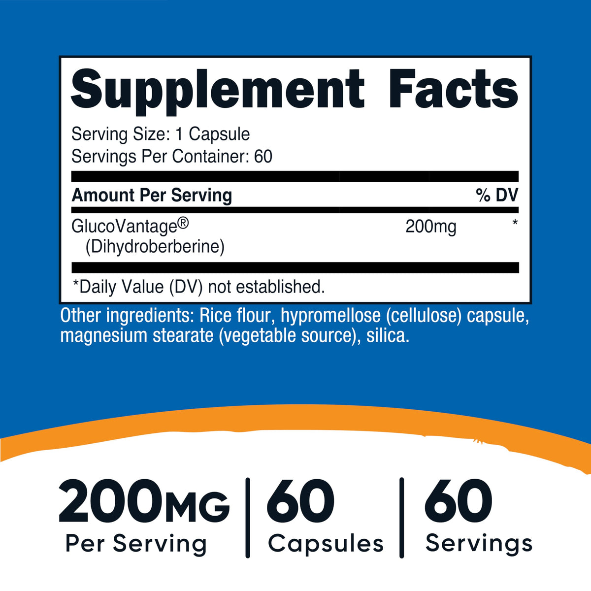 Nutricost Dihydroberberine capsule bottle side view