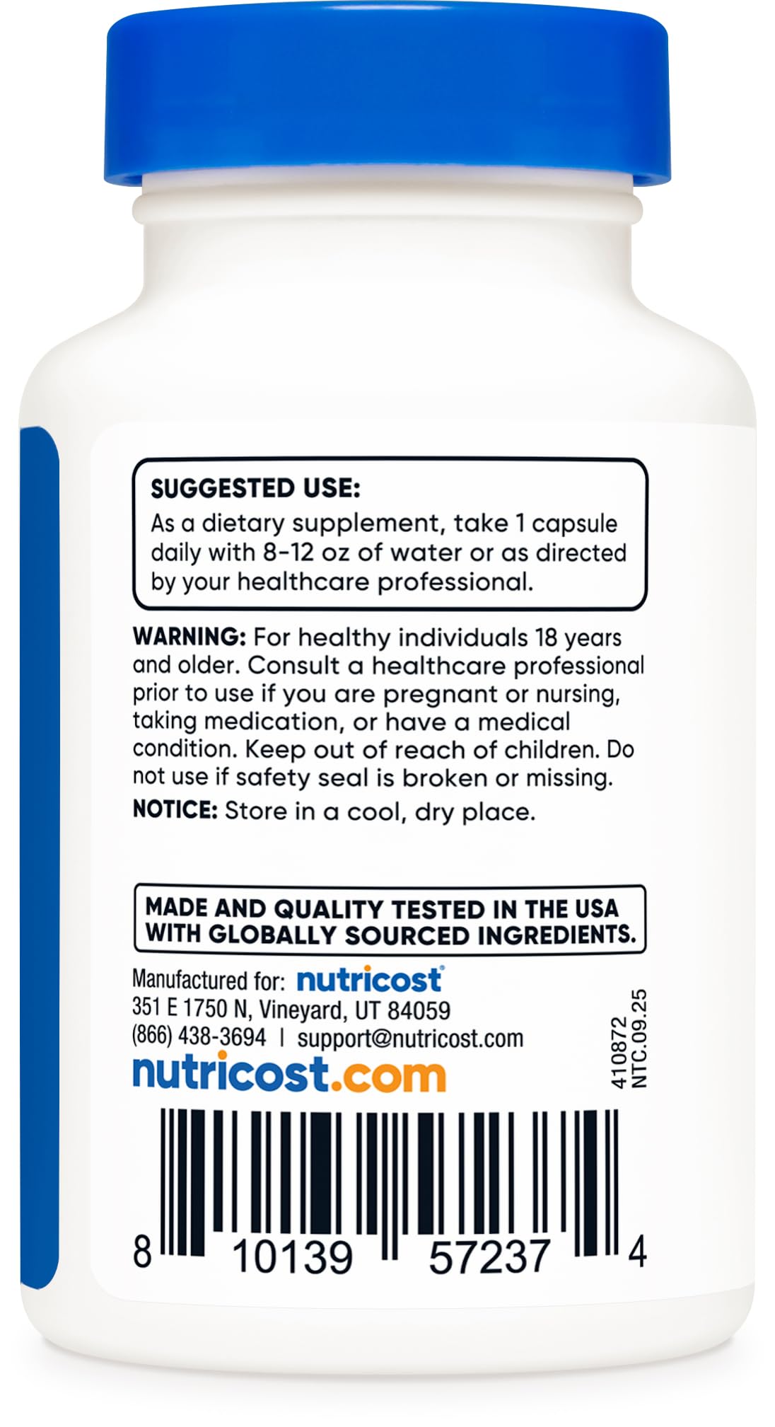 Nutricost Dihydroberberine Capsules 100mg avec bouteille ouverte