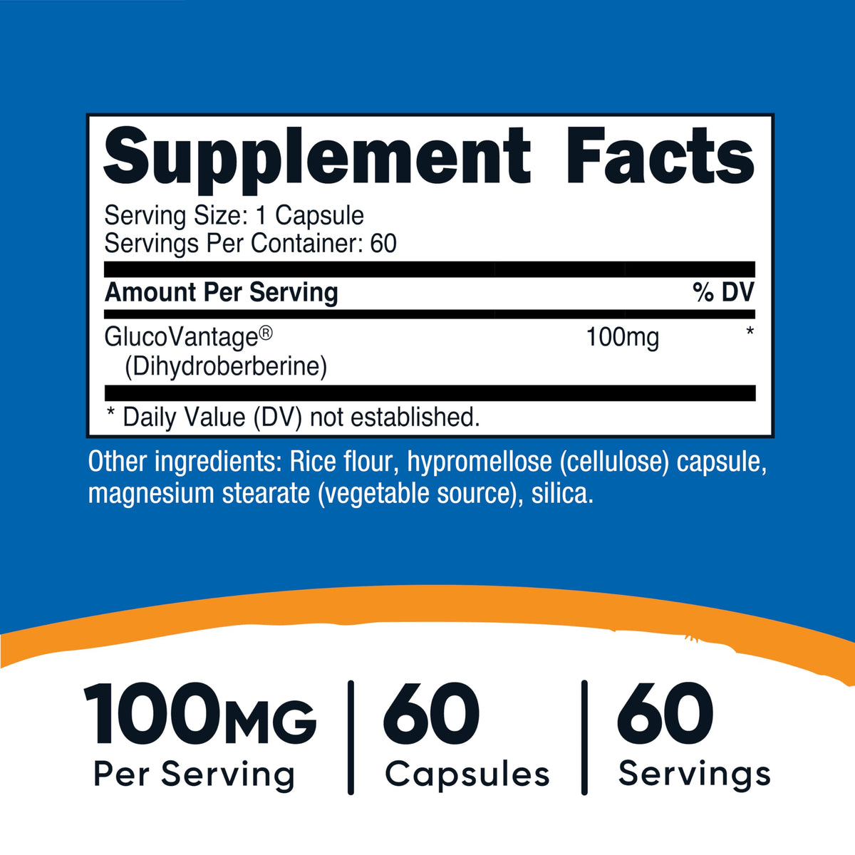 Nutricost Dihydroberberine Capsules 100mg emballage
