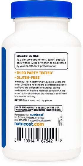 Nutricost DIM Plus BioPerine 300mg sur une table avec des légumes