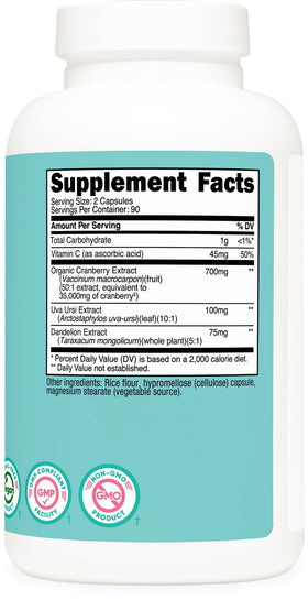 Nutricost Extrait de Canneberge flacon ouvert avec capsules visibles