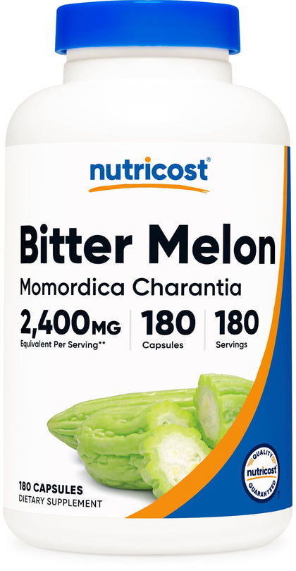 Nutricost Extrait de Melon Amer 180 Capsules vue avant