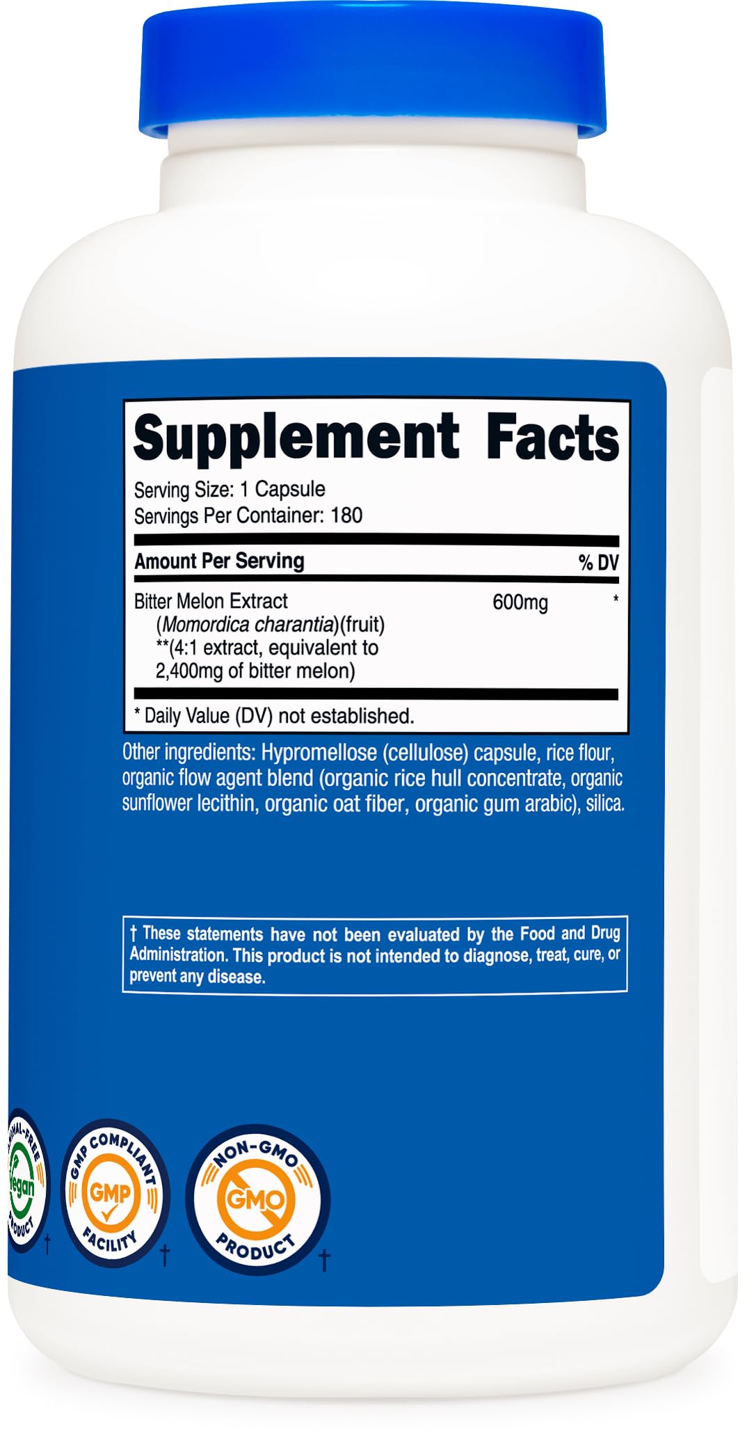 Nutricost Extrait de Melon Amer 600mg par capsule