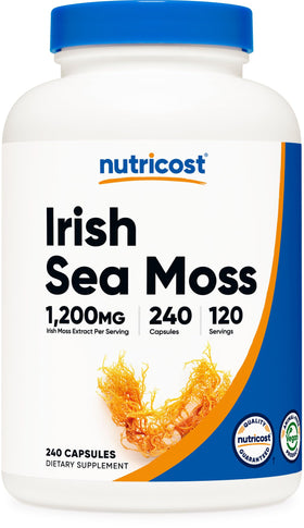 Nutricost Extrait de Mousse Irlandaise 240 gélules vue de face