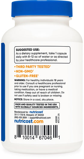 Nutricost Extrait de Myrrhe 120 Capsules sur fond neutre