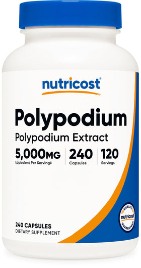 Nutricost Extrait de Polypodium Leucotomos 240 capsules vue de face