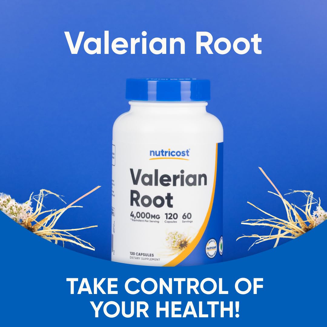 Nutricost Extrait de Racine de Valériane 120 Capsules ouvert